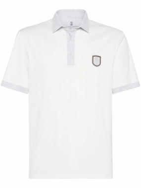Logo-Patch Polo Shirt discount mens shirts