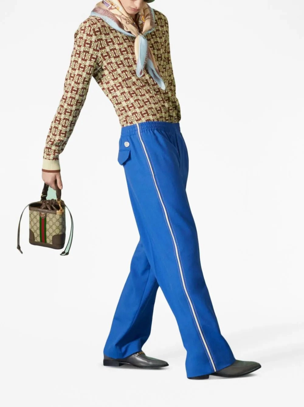 Logo-Patch Wide-Leg Trousers