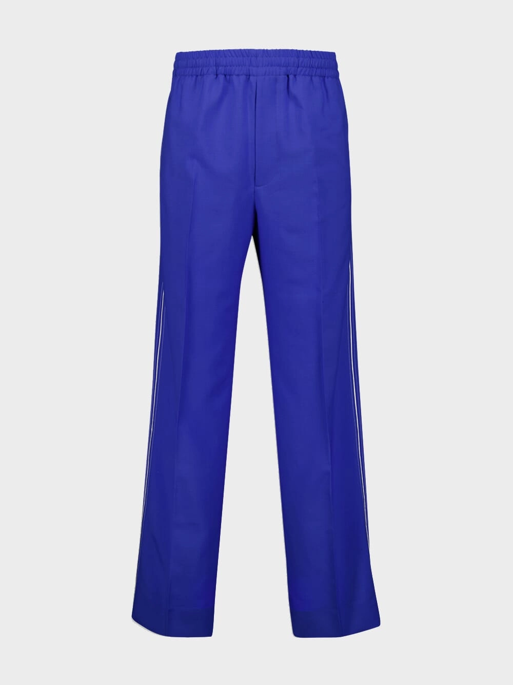 Logo-Patch Wide-Leg Trousers Bottoms Mens - cheap mens shorts online
