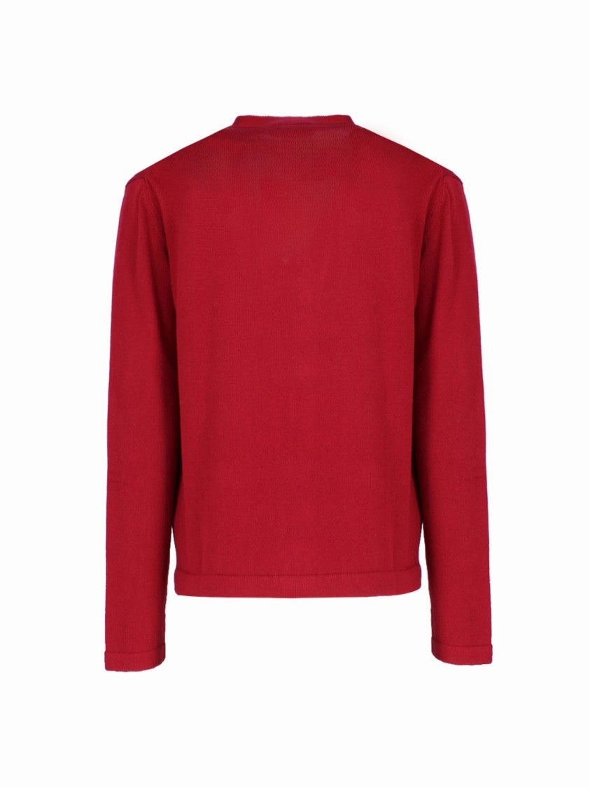 Logo Red & Cashmere Cardigan ?C Red