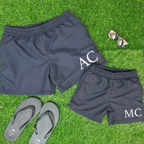 London Personalised Initial Matching Navy Swimming Shorts Holiday Collection - holiday outfits clearance