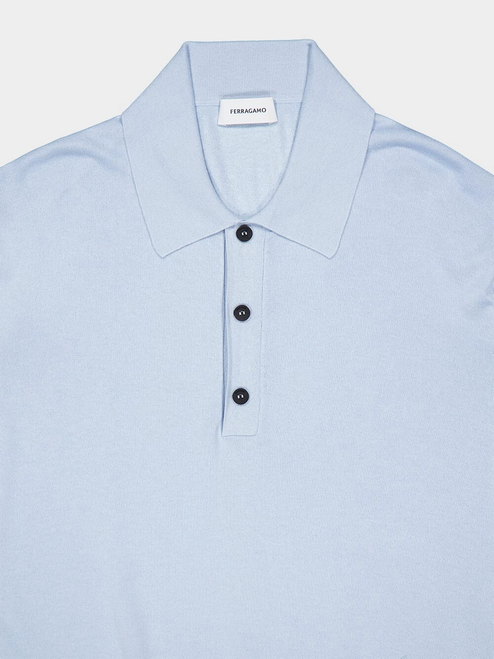 Long-Sleeved Silk Blend Polo