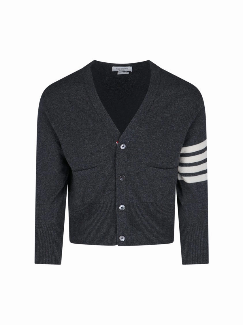 Loopback 4-Bar" Cardigan ?C Dark Grey designer sweaters outlet