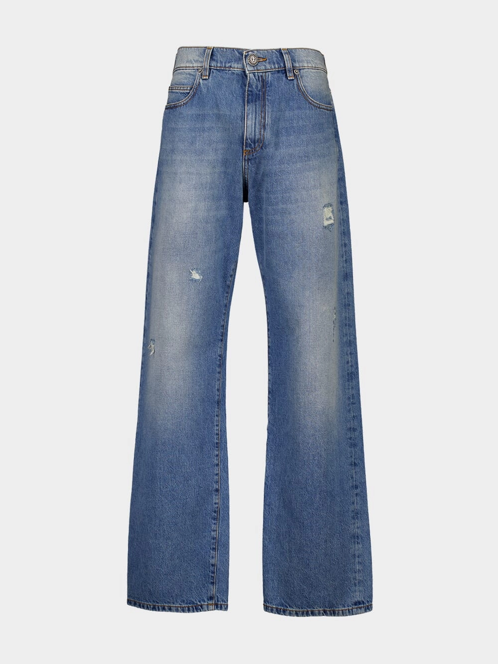 Loose-Fit Blue Denim Jeans Bottoms Mens - cheap mens shorts online