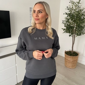 Lounge Mama Essential Oversized Sweatshirt Holiday Collection - holiday outfits clearance