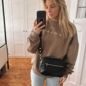 Lounge Mama Essential Oversized Sweatshirt Holiday Collection - holiday outfits clearance