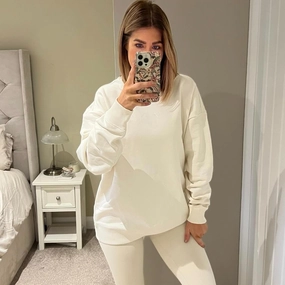 Lounge Mama Essential Oversized Sweatshirt Holiday Collection - holiday outfits clearance