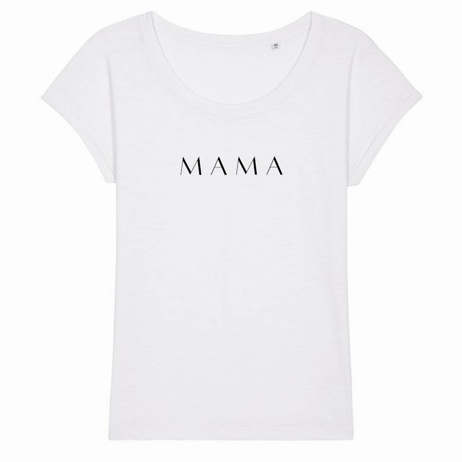 Lounge Mama Roll-Sleeve Slub T-Shirt