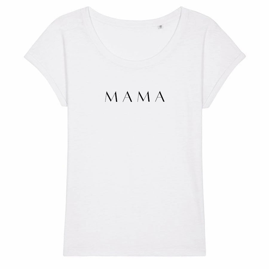 Lounge Mama Roll-Sleeve Slub T-Shirt Holiday Collection - holiday outfits clearance