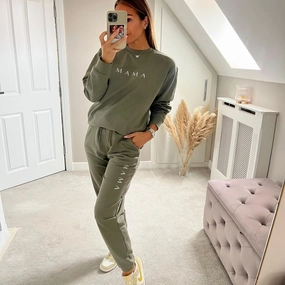 Lounge Mama Sweatshirt & Jogger Set Holiday Collection - holiday outfits clearance