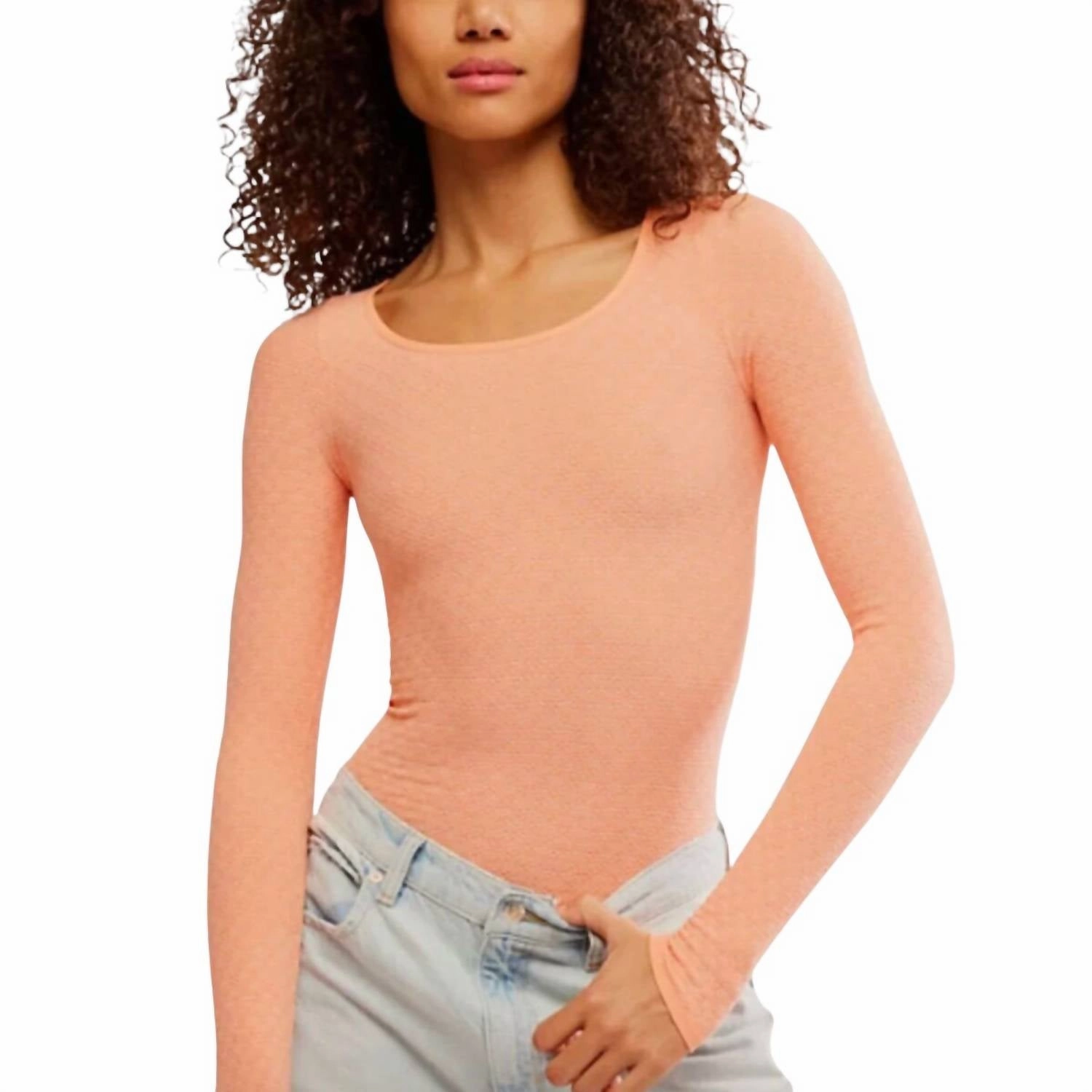 Love Letter Long Sleeve Top In Candied Melon