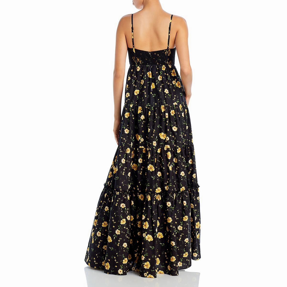 Love You More Womens Bustier Tiered Midi Dress