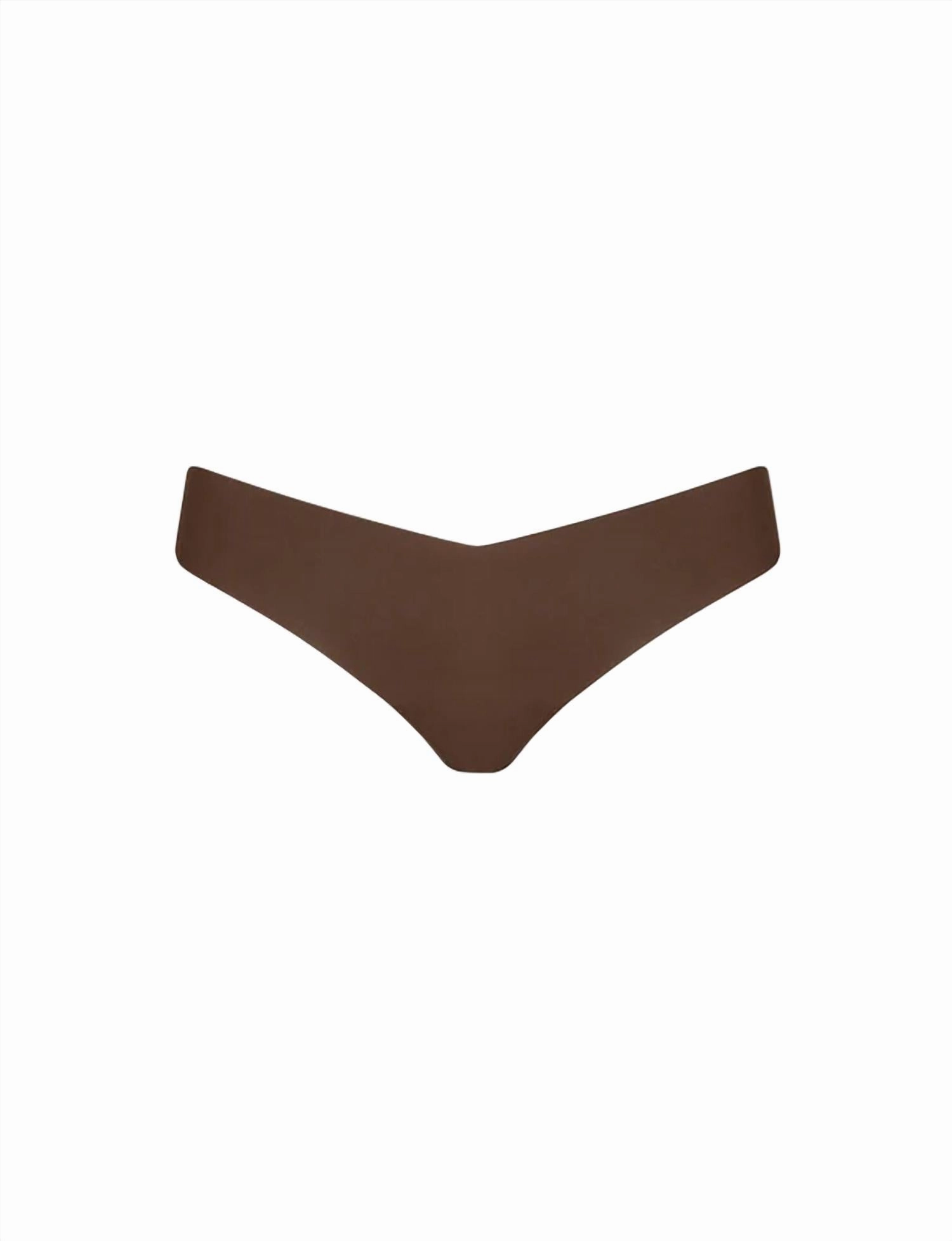 Low Rise Thong Panty In Mocha