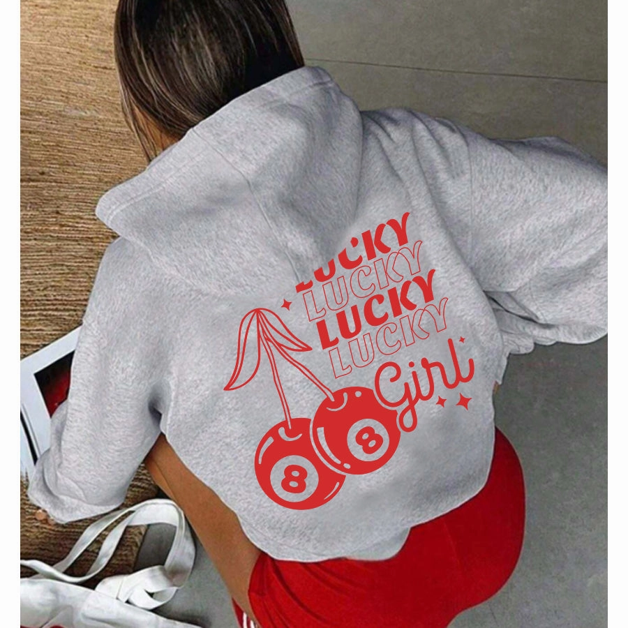 Lucky Cherries Back Logo Hoodie Holiday Collection - vacation wear sale