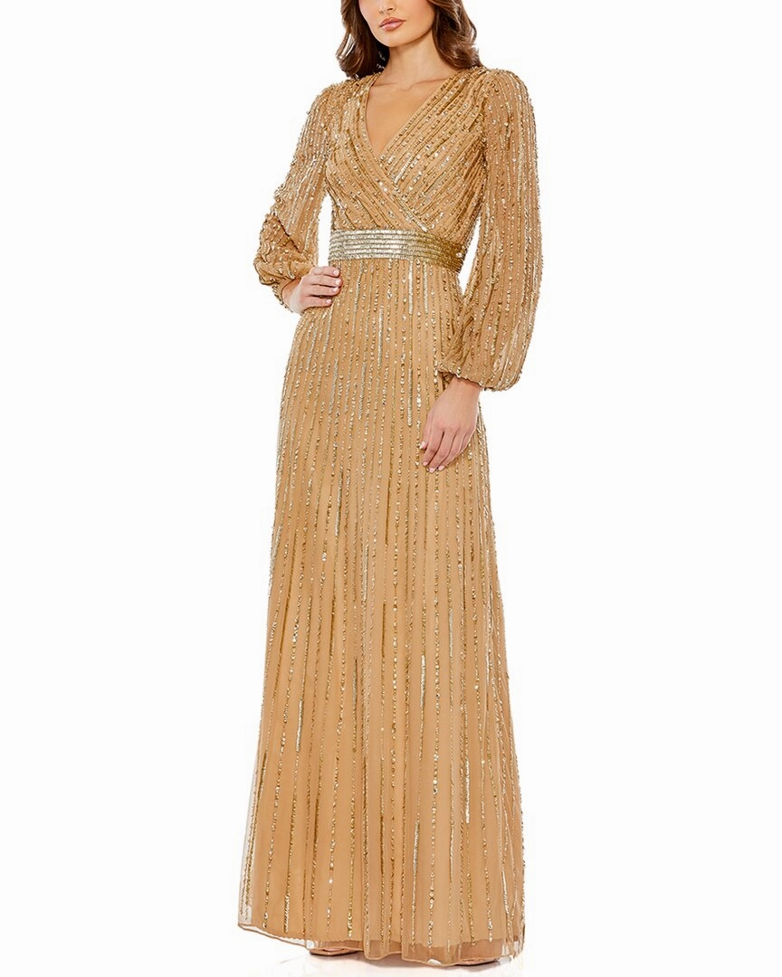 Mac Duggal Sequined Wrap Gown