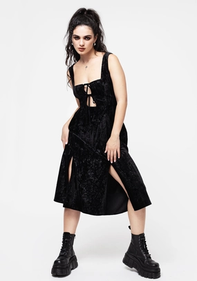Maggie Tie Front Apron Midi Dress Dresses Womens - women's dresses clearance