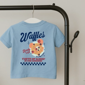 Magical Waffles Kids Front & Back Graphic T-Shirt Holiday Collection - vacation wear sale