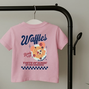 Magical Waffles Kids Front & Back Graphic T-Shirt Holiday Collection - vacation wear sale