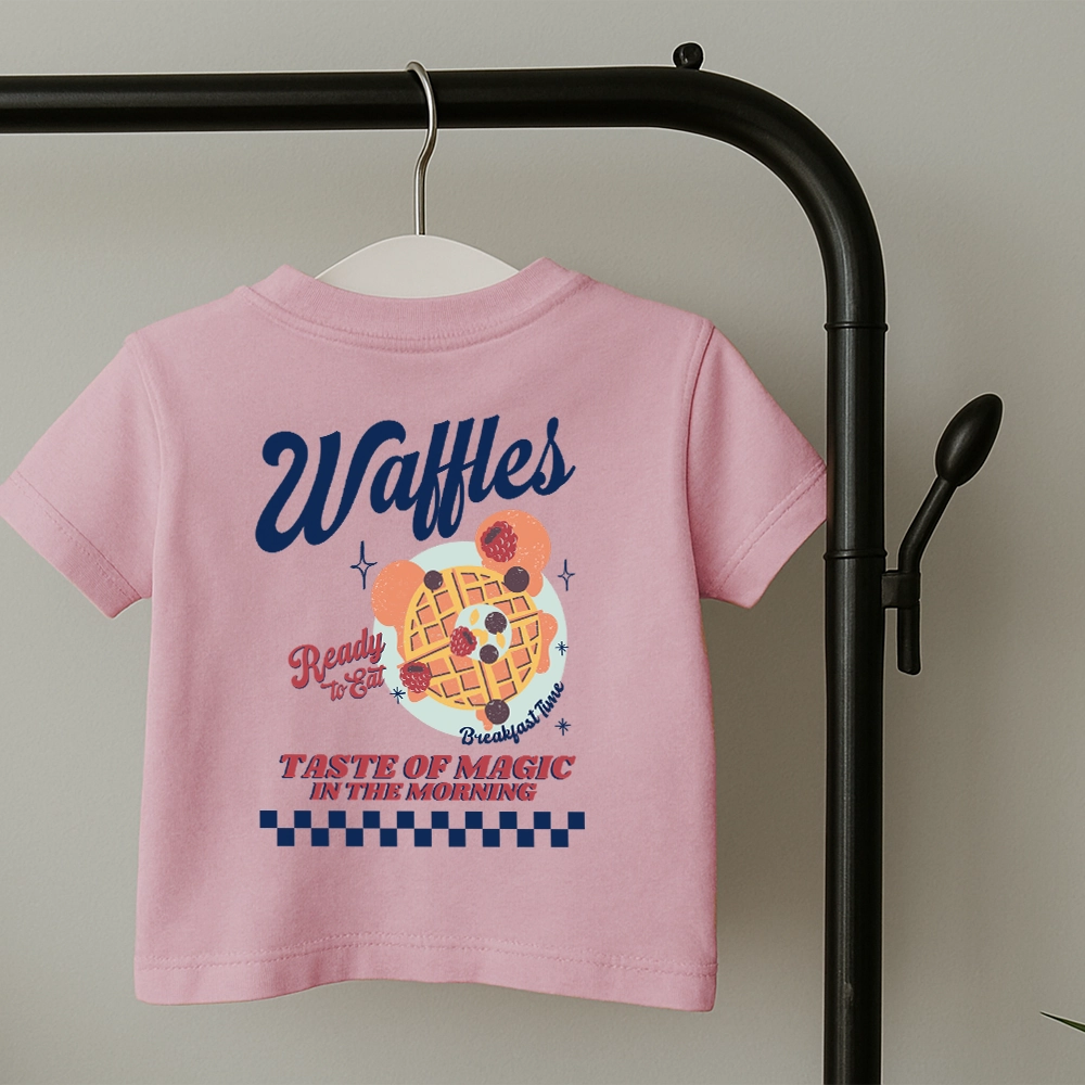 Magical Waffles Kids Front & Back Graphic T-Shirt