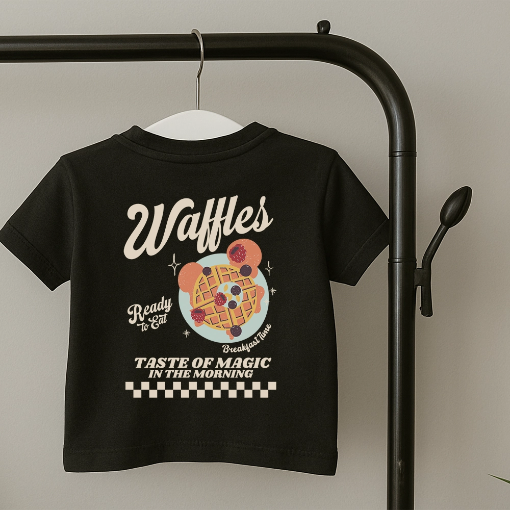 Magical Waffles Kids Front & Back Graphic T-Shirt