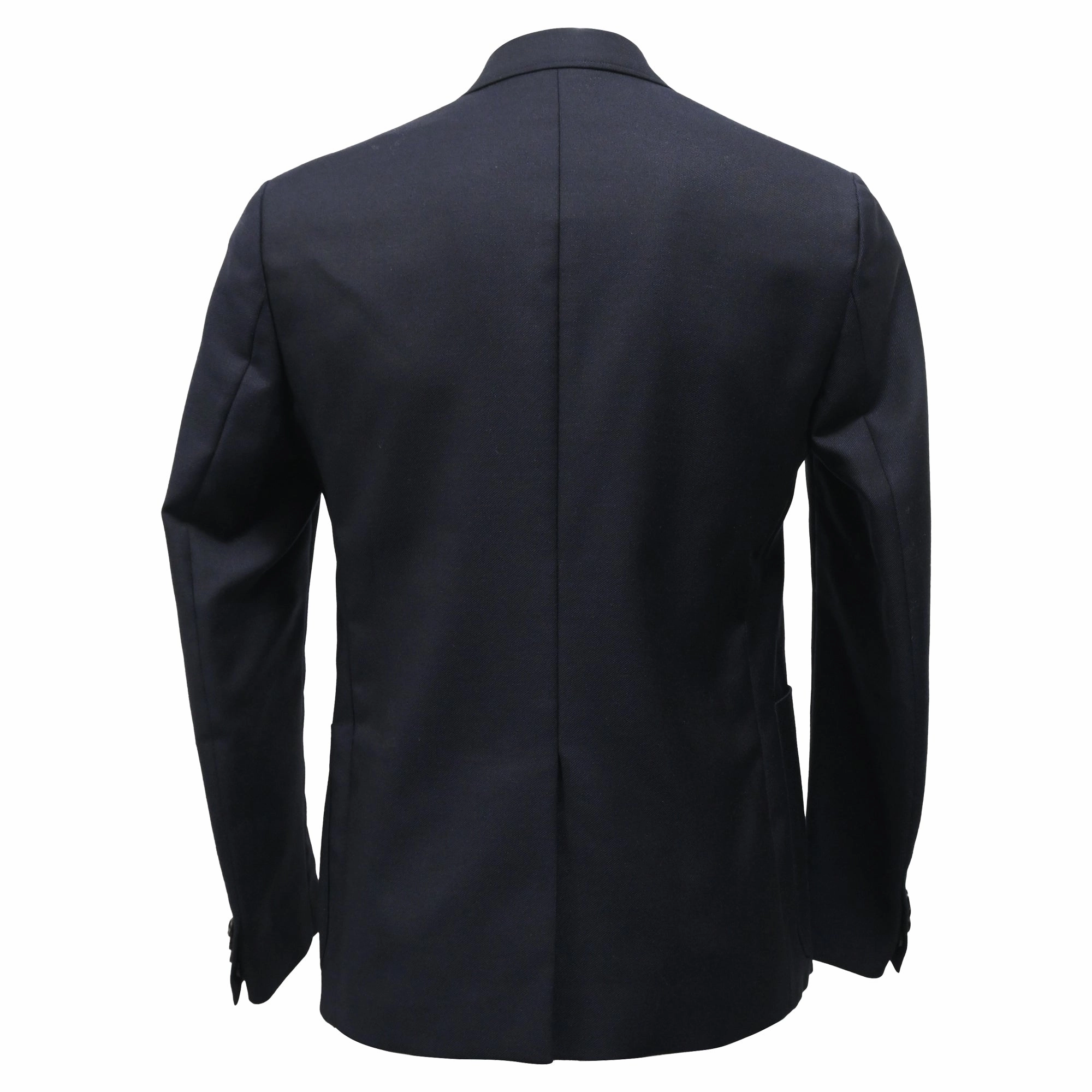Maison Margiela Visible Stitch Blazer in Navy Blue Wool