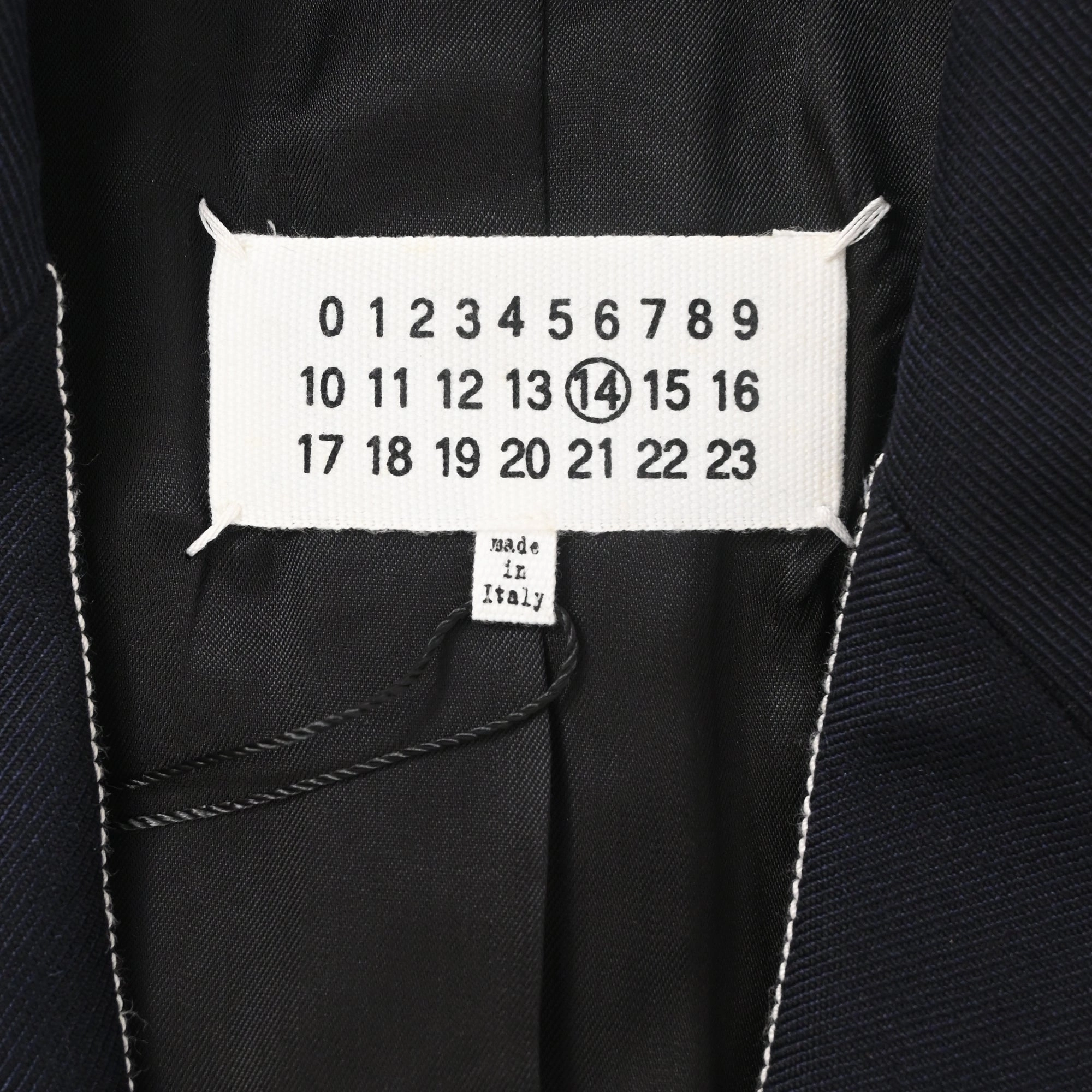 Maison Margiela Visible Stitch Blazer in Navy Blue Wool