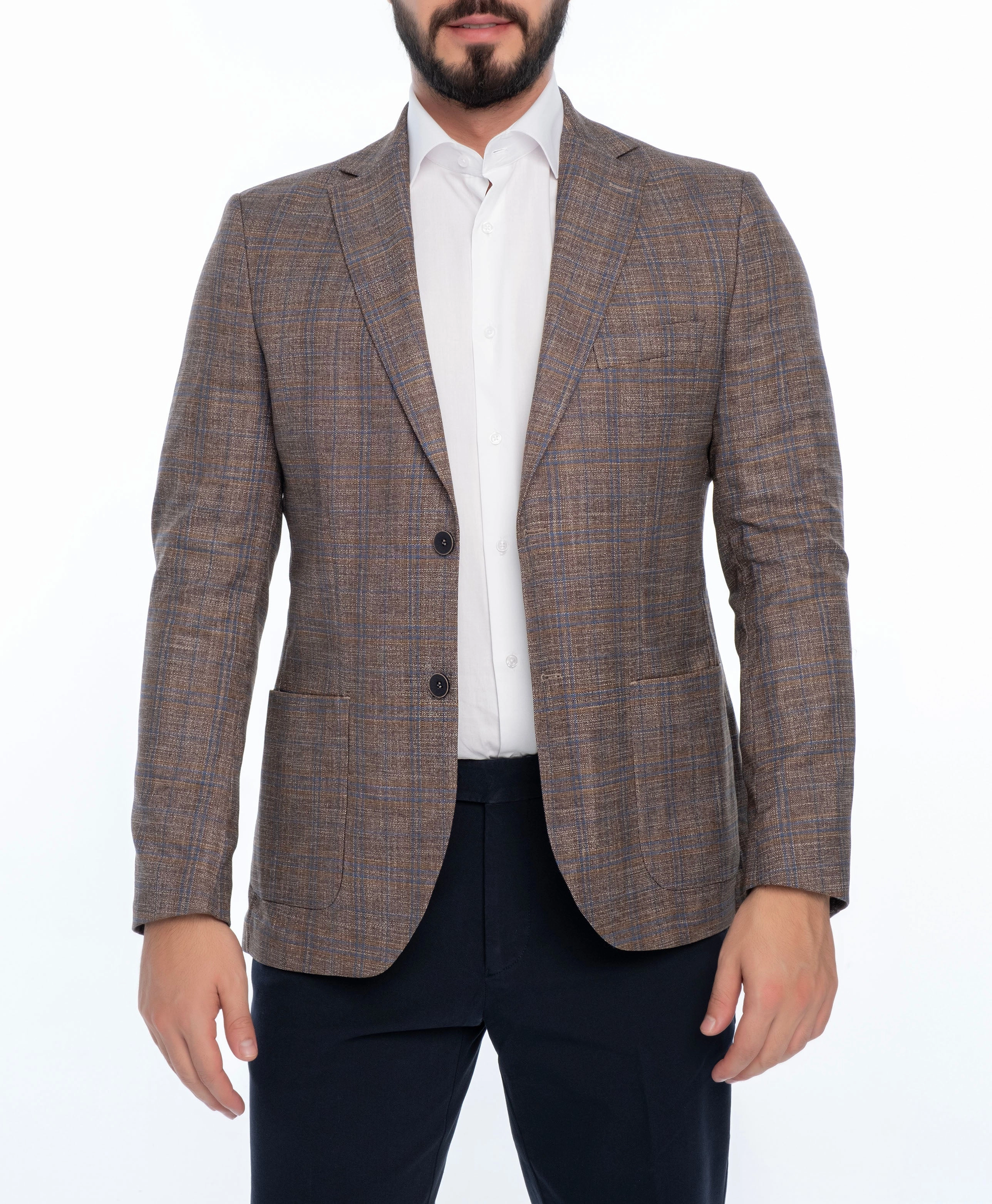 MAISON REGULAR FIT PLAID SPORT COAT