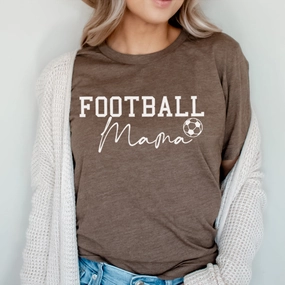 Mama & Fan- Football Mama Logo T-Shirt Holiday Collection - vacation wear sale