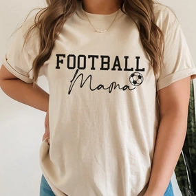 Mama & Fan- Football Mama Logo T-Shirt Holiday Collection - vacation wear sale