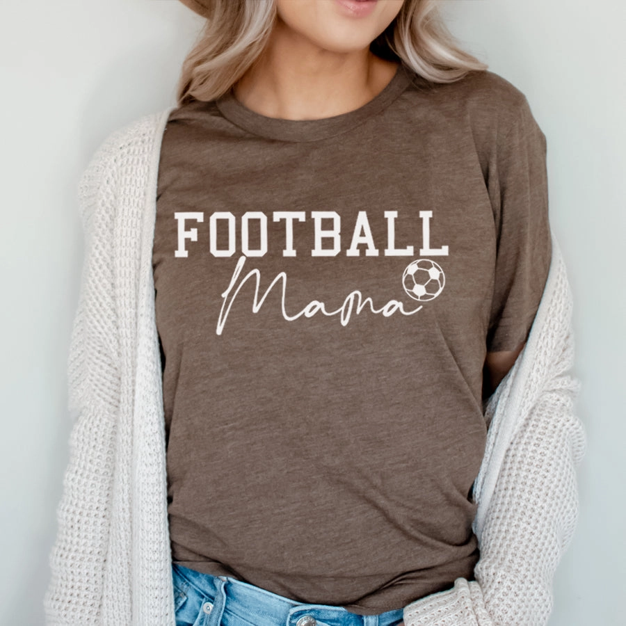 Mama & Fan- Football Mama Logo T-Shirt Holiday Collection - vacation wear sale
