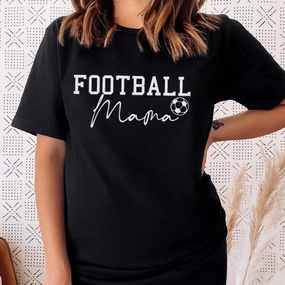 Mama & Fan- Football Mama Logo T-Shirt Holiday Collection - vacation wear sale