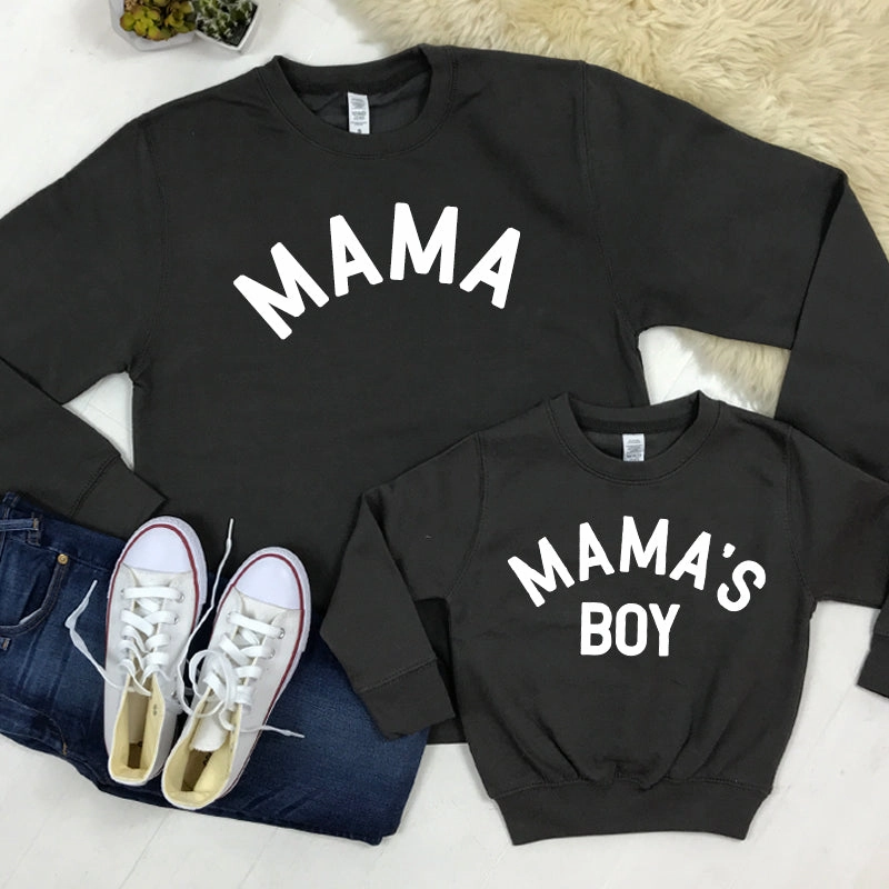 Mama & Mama's Boy Classic Sweatshirts Storm Grey (MRK X) Holiday Collection - holiday outfits clearance