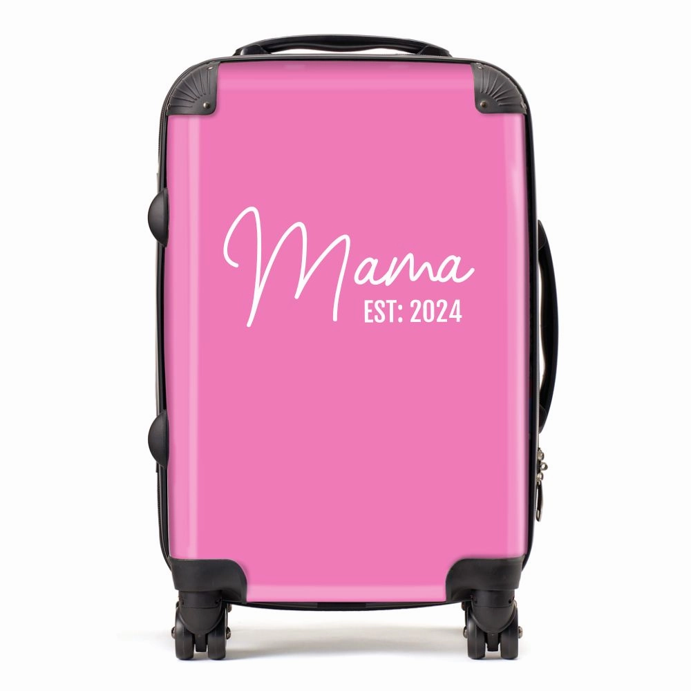 Mama Established Script Suitcase- Pink Holiday Collection - vacation wear sale