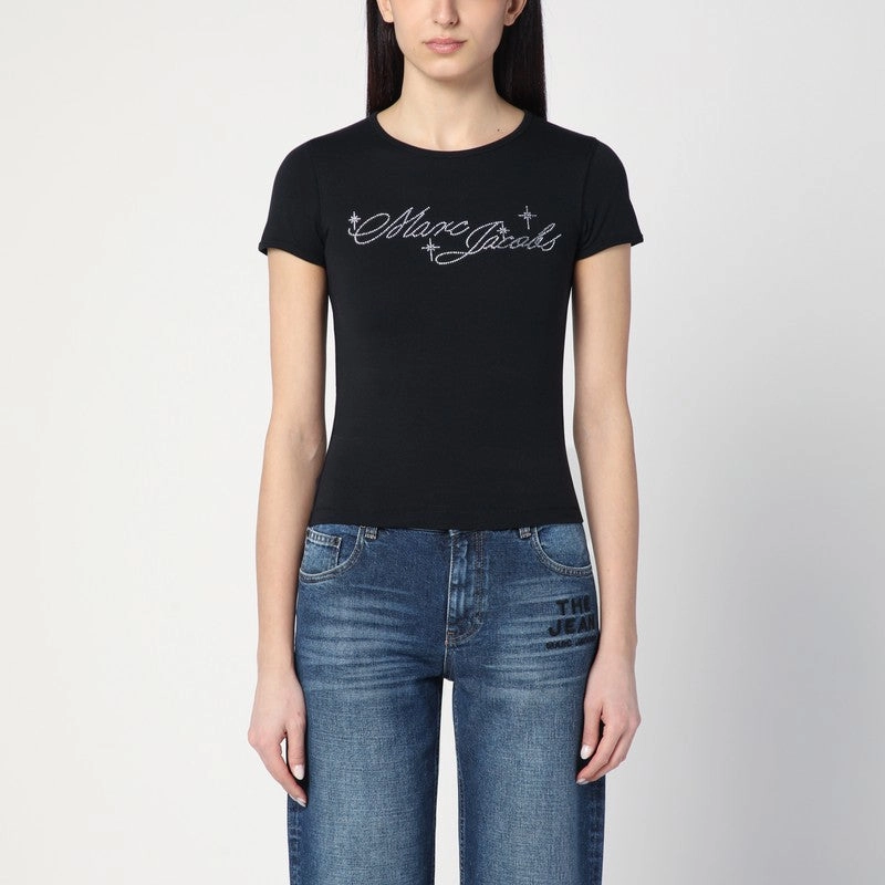 Marc Jacobs Women's T-Shirt With Logo And Micro Crystals