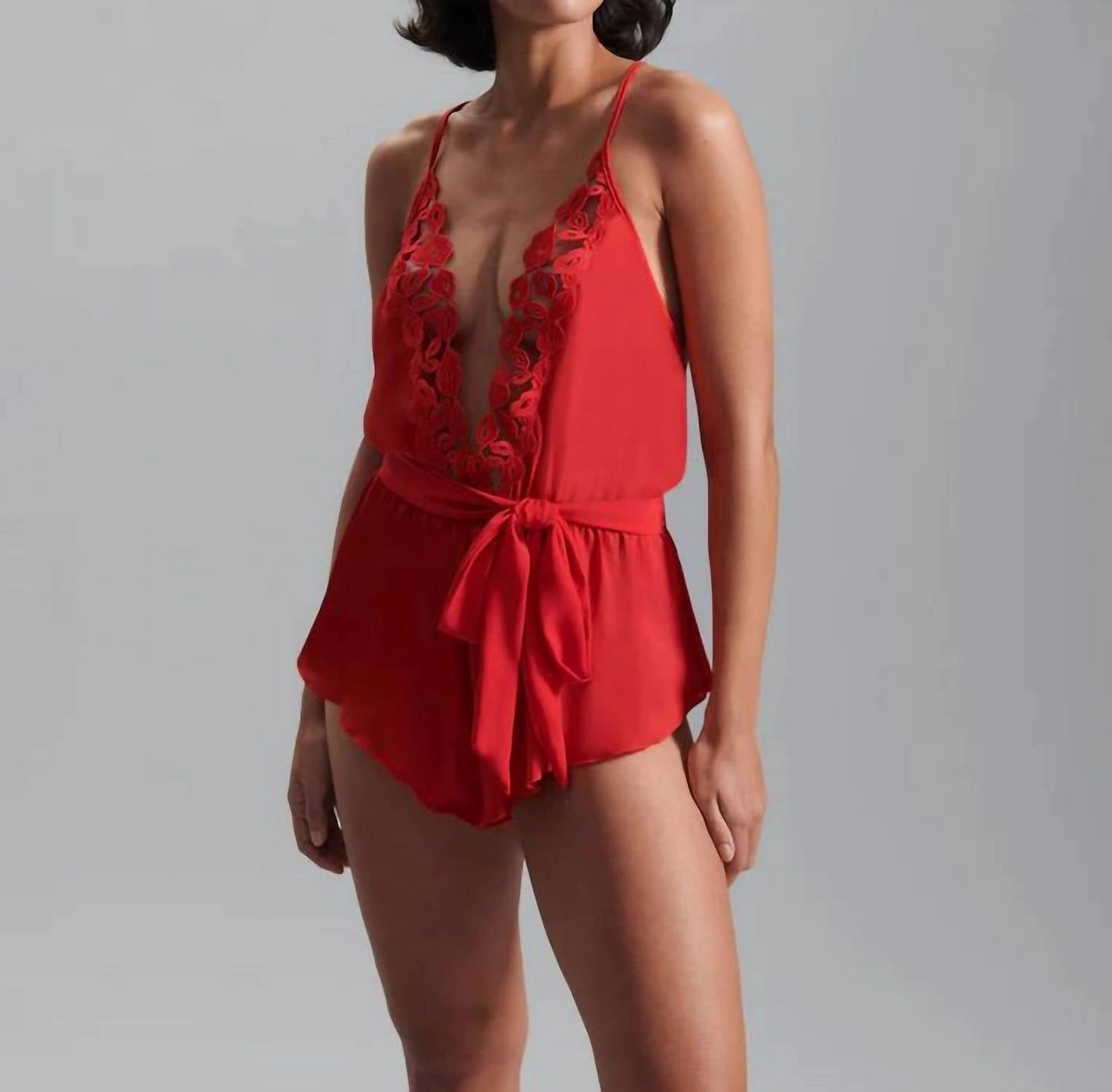 Marian Teddy Lingerie In Red
