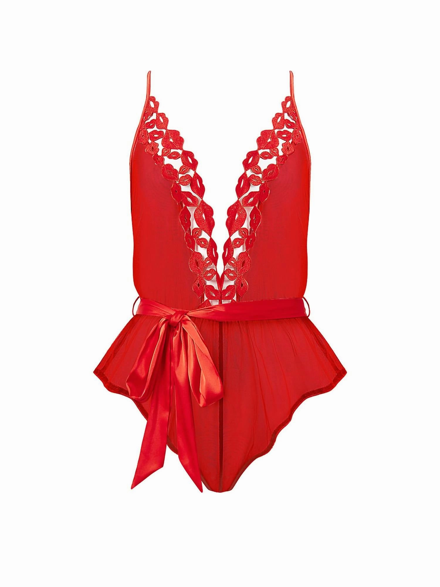 Marian Teddy Lingerie In Red