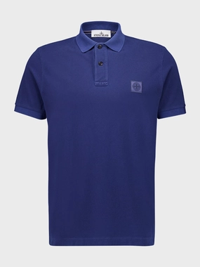 Marine Blue Slim Fit Compass Polo Shirt Tops Mens - men's t-shirts outlet