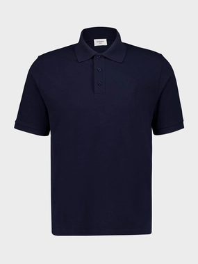 Marine Cassandre Polo Shirt in Piqu Tops Mens - men's t-shirts outlet