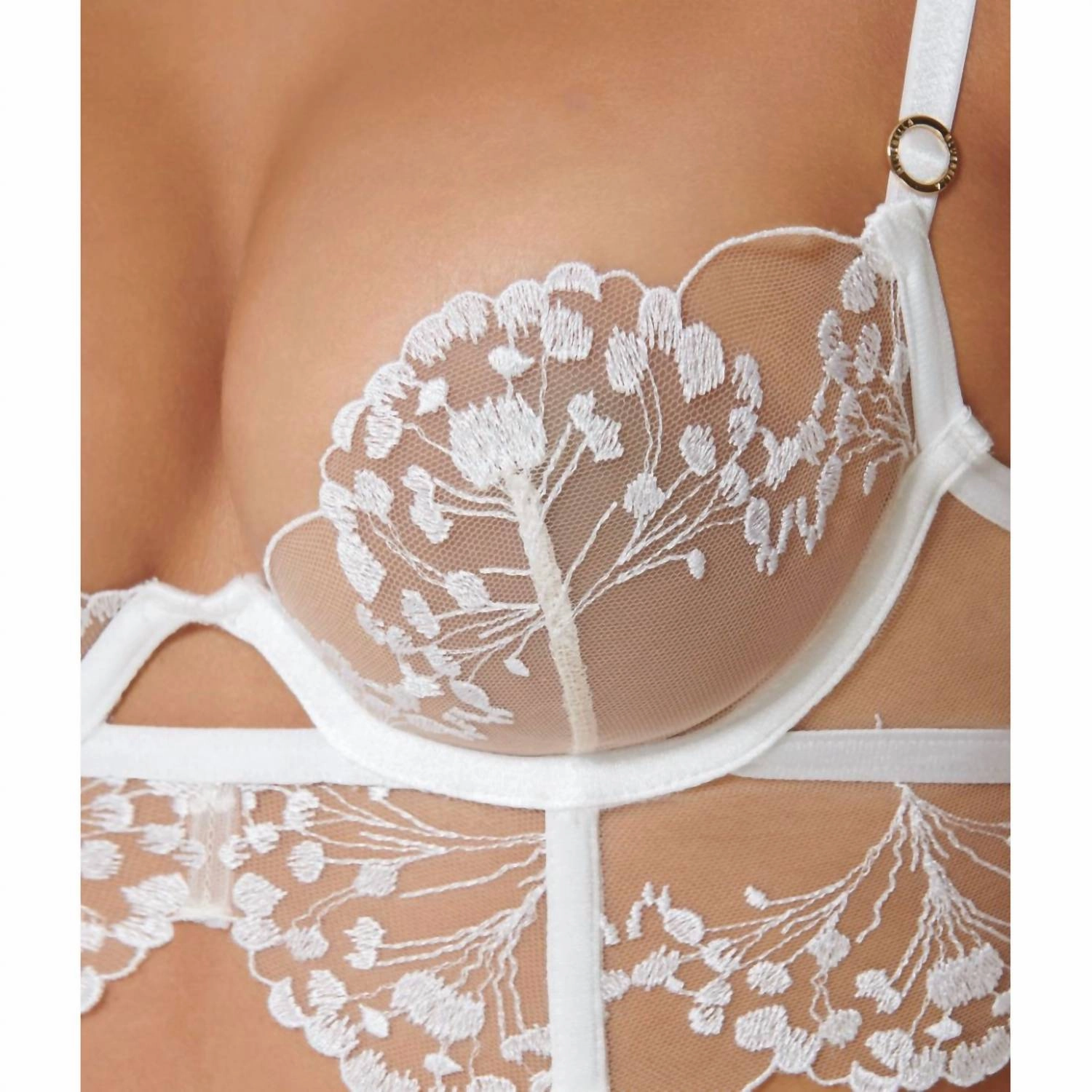 Marisa Long Line Demi Bra In White