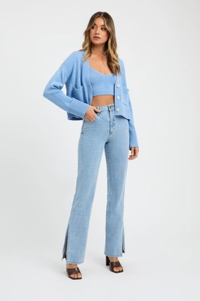 Marlon Split-Leg Jean affordable womens bottoms sale