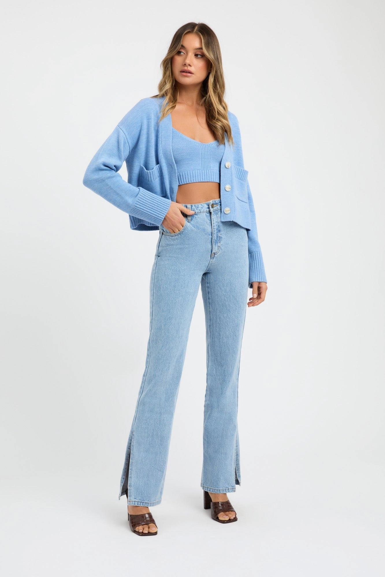 Marlon Split-Leg Jean affordable womens bottoms sale