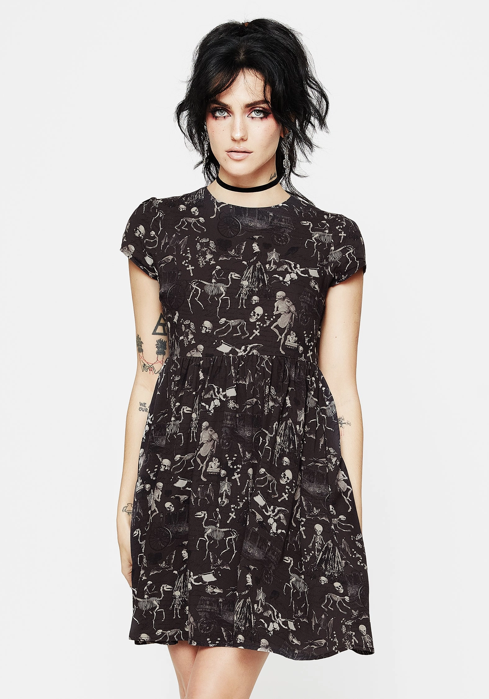 Melancholia Mini Skater Dress Dresses Womens - women's dresses clearance