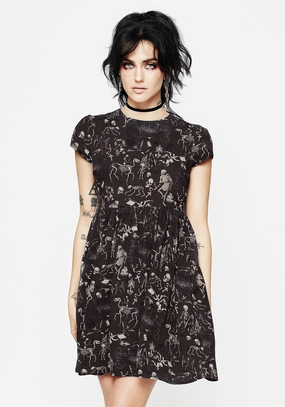 Melancholia Mini Skater Dress Dresses Womens - women's dresses clearance