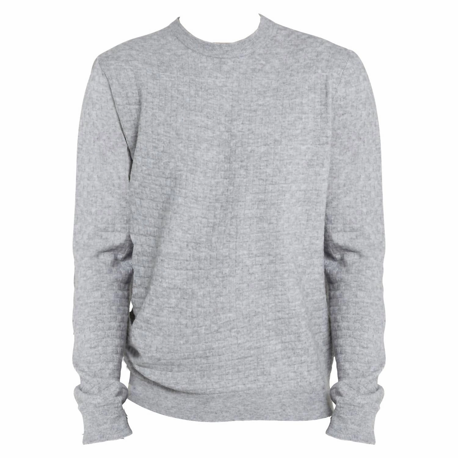 Men Lentic Raglan Sleeve Pullover Sweater In Grey-Marl