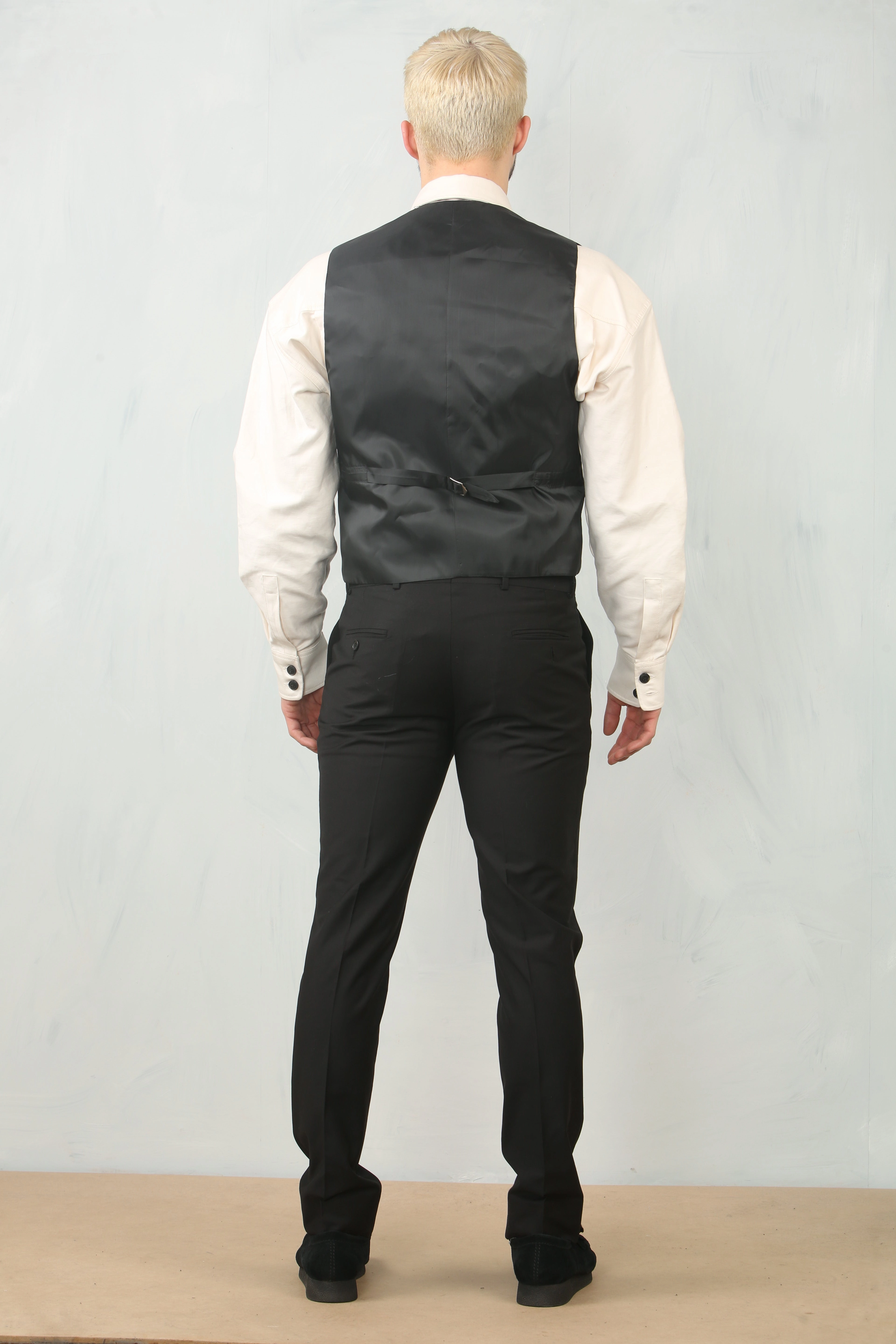 Men's Black 3 Piece Formal Classic Prom Suit Workwear