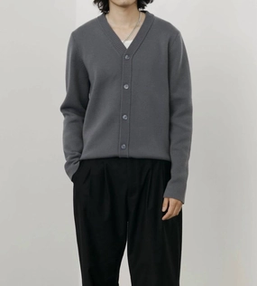 Men's Capsule - Gino Cardigan In Deep Grey turtleneck sweaters sale