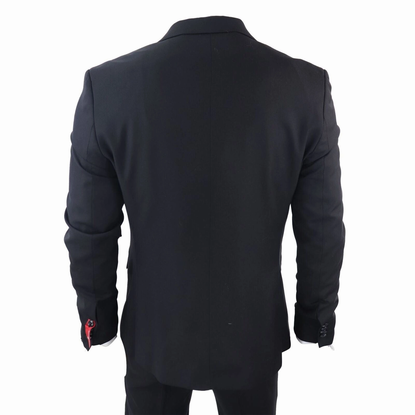 Men's Classic 3-Piece Plain Black Suit