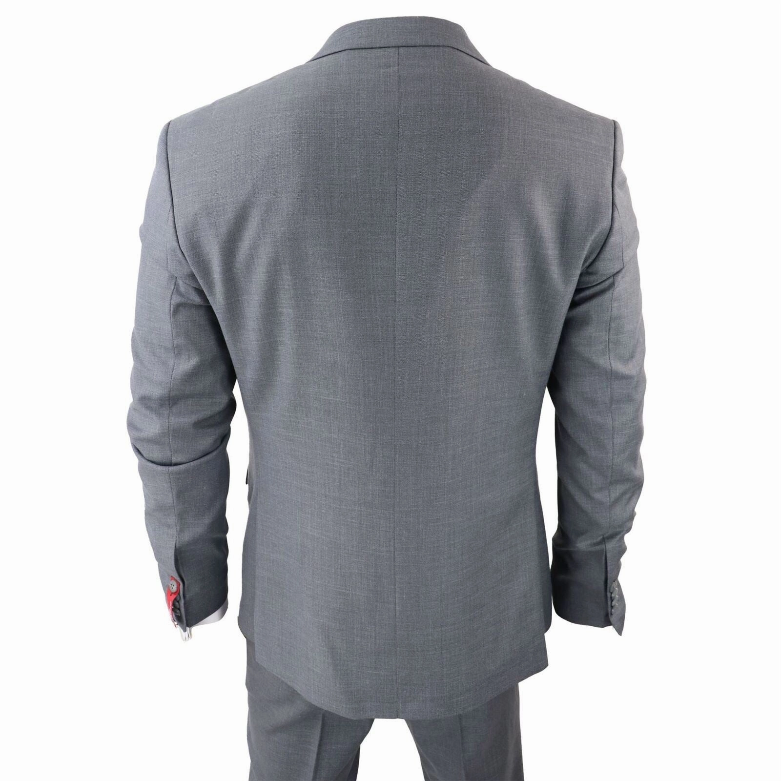 Men's Classic 3-Piece Plain Grey Suit