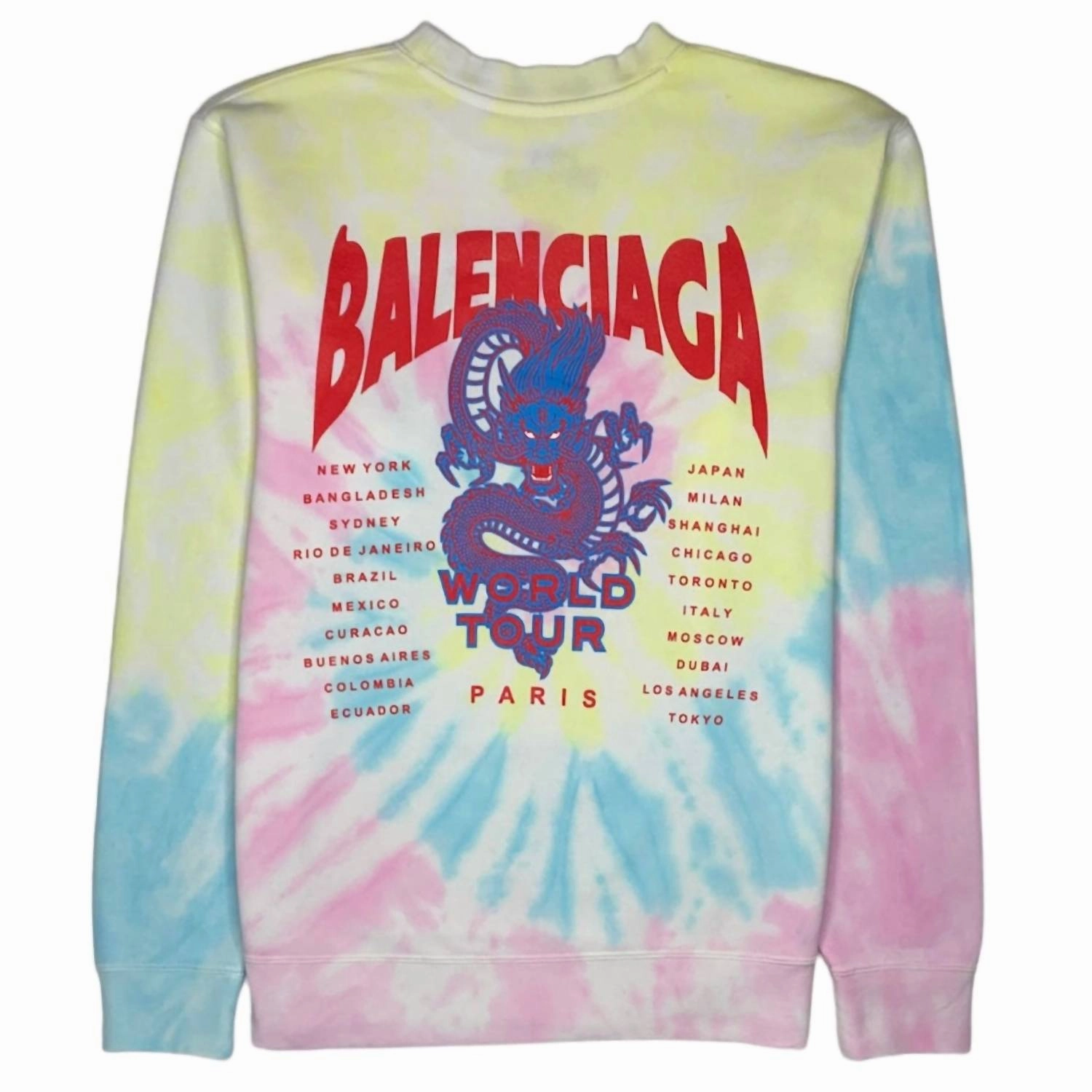 Men's Dragon Crew Neck Sweater In Cotton Candy