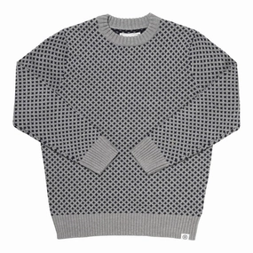 Men's Edgartown Seawell Crewneck Sweater In Grey knit sweaters cheap